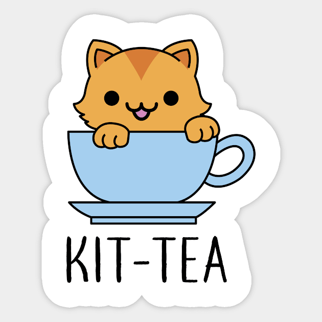 Kitten - Kit-Tea Sticker by redbarron